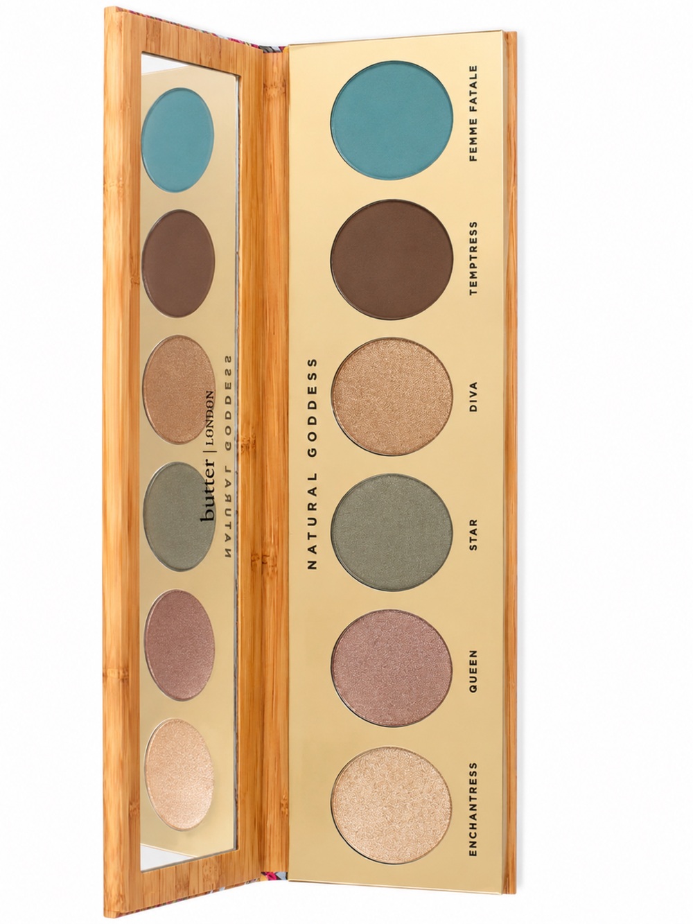 butter LONDON Natural Goddess Eyeshadow Palette - Teal, Brown, Gold, Olive, Rose